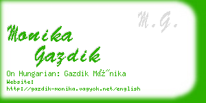 monika gazdik business card
